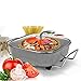 Produktbild Sinbide Elektrische Pizzapfanne Partypfanne Antihaftbeschichtung Elektropfanne Bratpfanne Elektro Multipfanne Pizza Pan Elektrisch Tischgrill sowie Paellapfanne mit Glasdeckel 