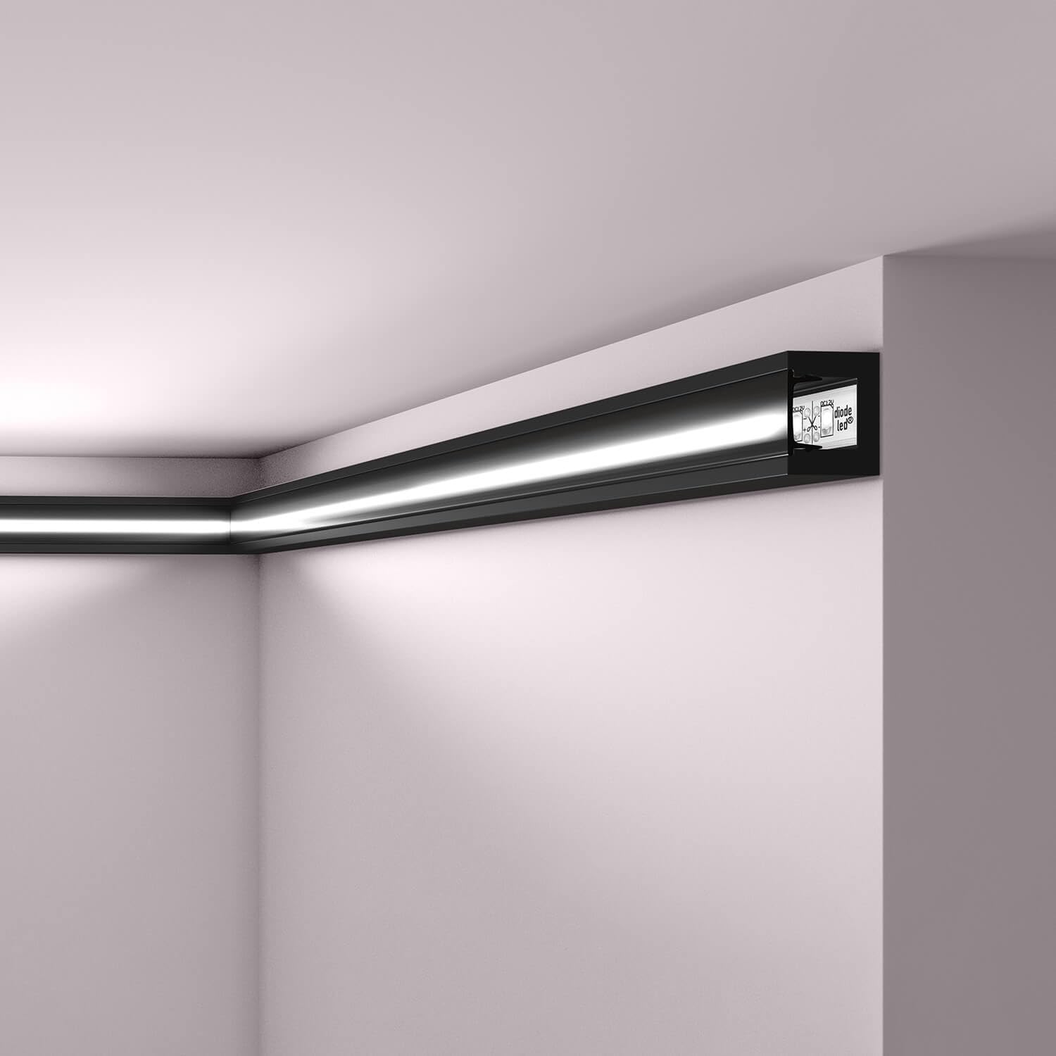 Moulure Murale LED Corniche Lumineuse pour une Ambiance de Salon Cosy