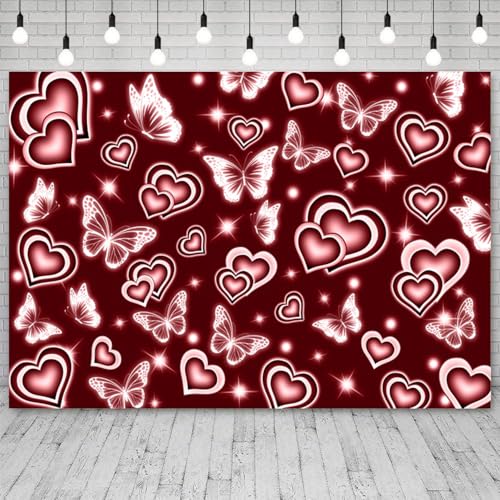 Fondo fotográfico 7x5ft Corazón Rojo decorativo miniatura 3