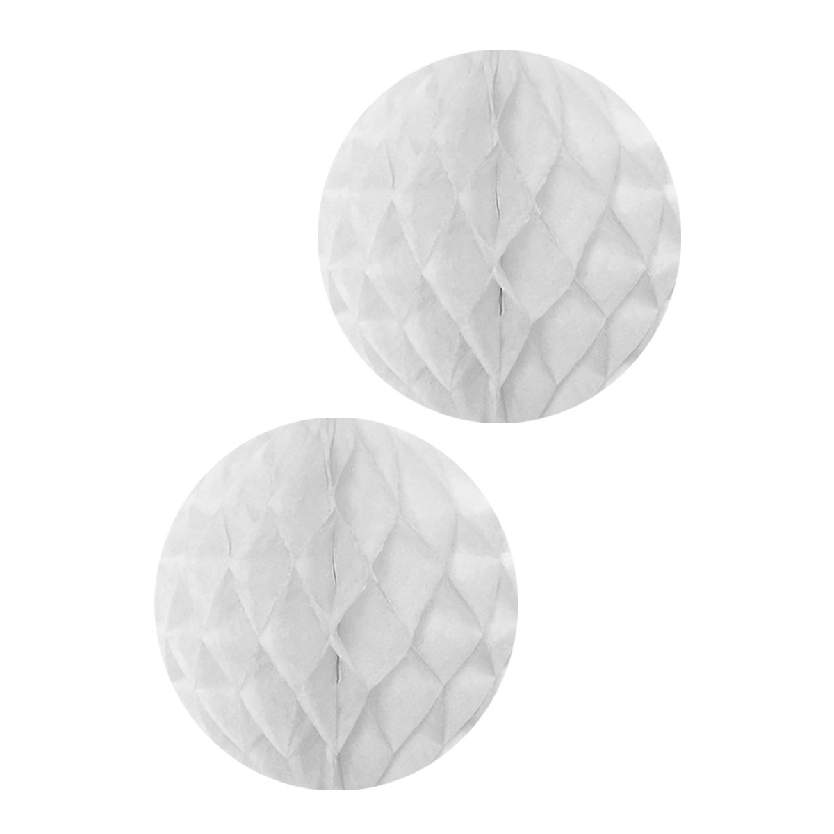 Wrapables 14" Set of 2 Tissue Honeycomb Ball Party Decorations for Weddings, Birthday Parties, Baby Showers, and Nursery Décor, White