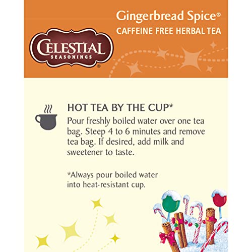 Image of Celestial Seasonings Herbal Tea, Gingerbread Spice, 18 tea bags (Pack of 6)