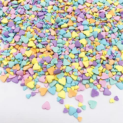 Valentines Sprinkles Edible Multicolor Hearts Sprinkles Purple and Yellow Mixed Cupcake Cake Decoration Cake Cookie IceCream Donut 3oz