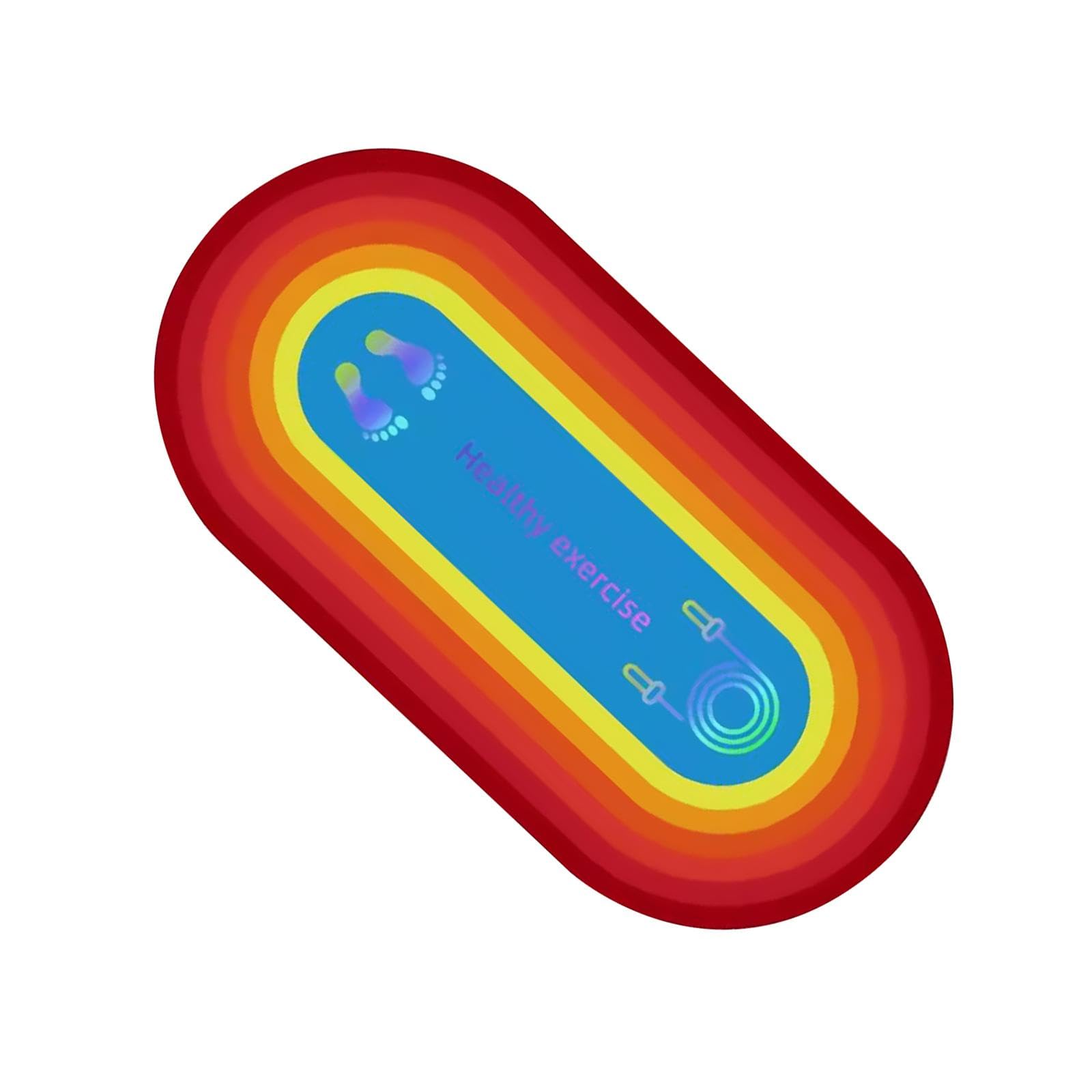 QSTDGVPW Premium Jump Rope and Mat Set for Home Gym Workouts, Red