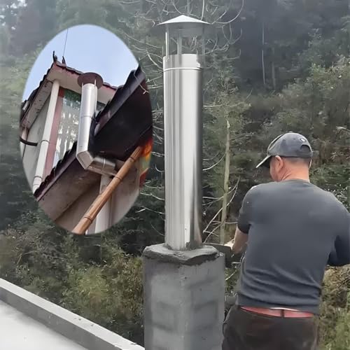 Sombrerete para chimenea de acero inoxidable para evitar entrada de agua 3