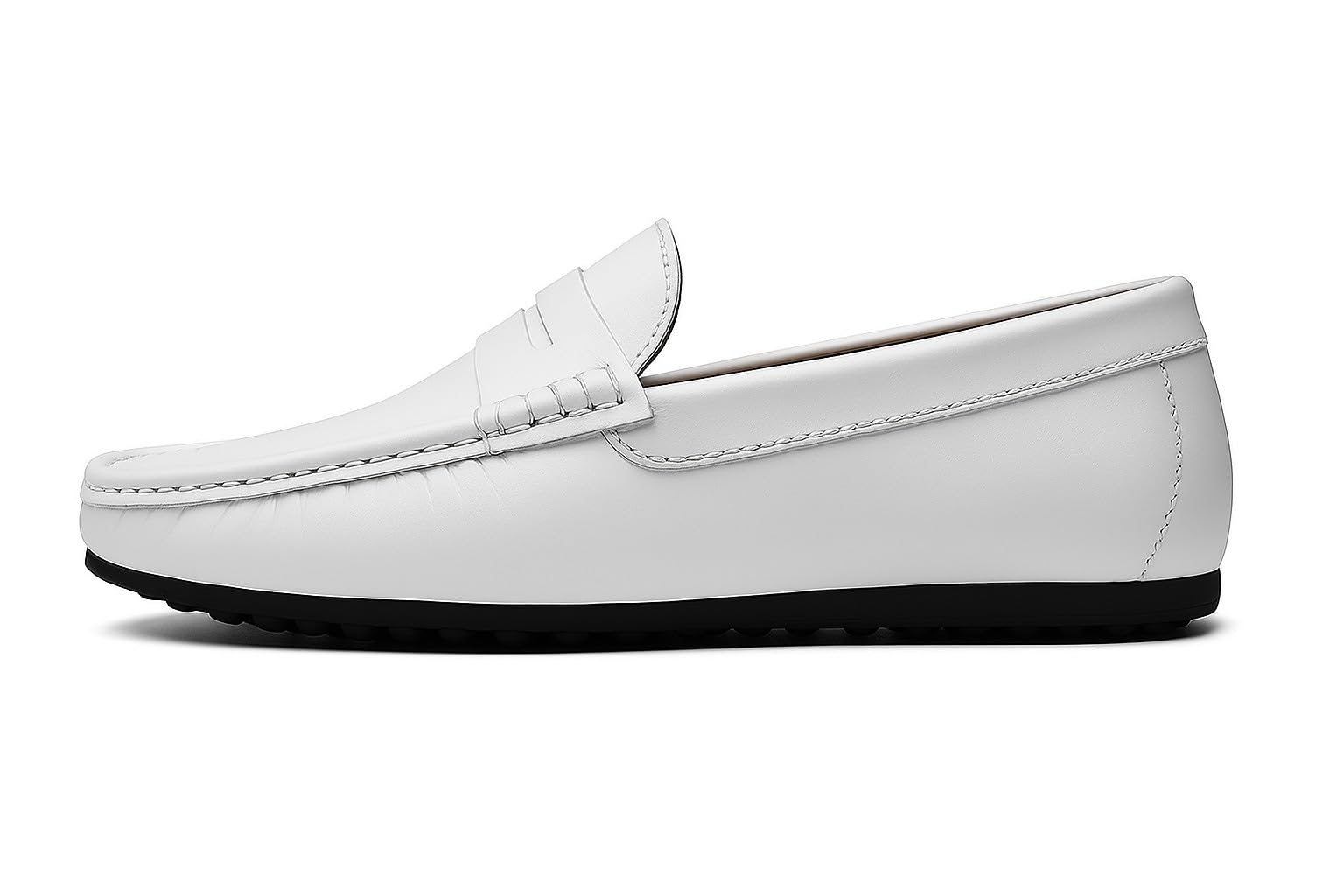 micheal feraas Premium White Leather Loafers for Men, Casual, Formal Shoes-picture-43