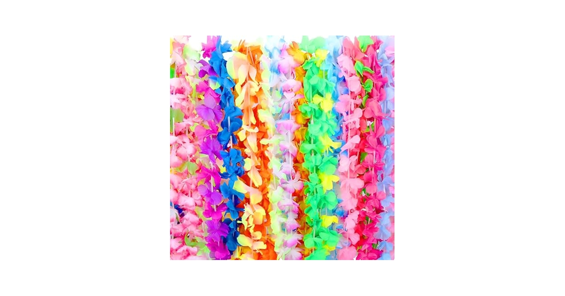 Amazon｜ZERONOWA ハワイアンレイ ハワイ 花輪 造花 首飾り 50本
