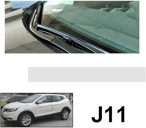 Miniatura 3 de Limpiaparabrisas delantero de automóvil compatible con Nissan Qashqai J11 2013-2020 limpiaparabrisas limpio para ventanas, cepillos de lluvia de 26
