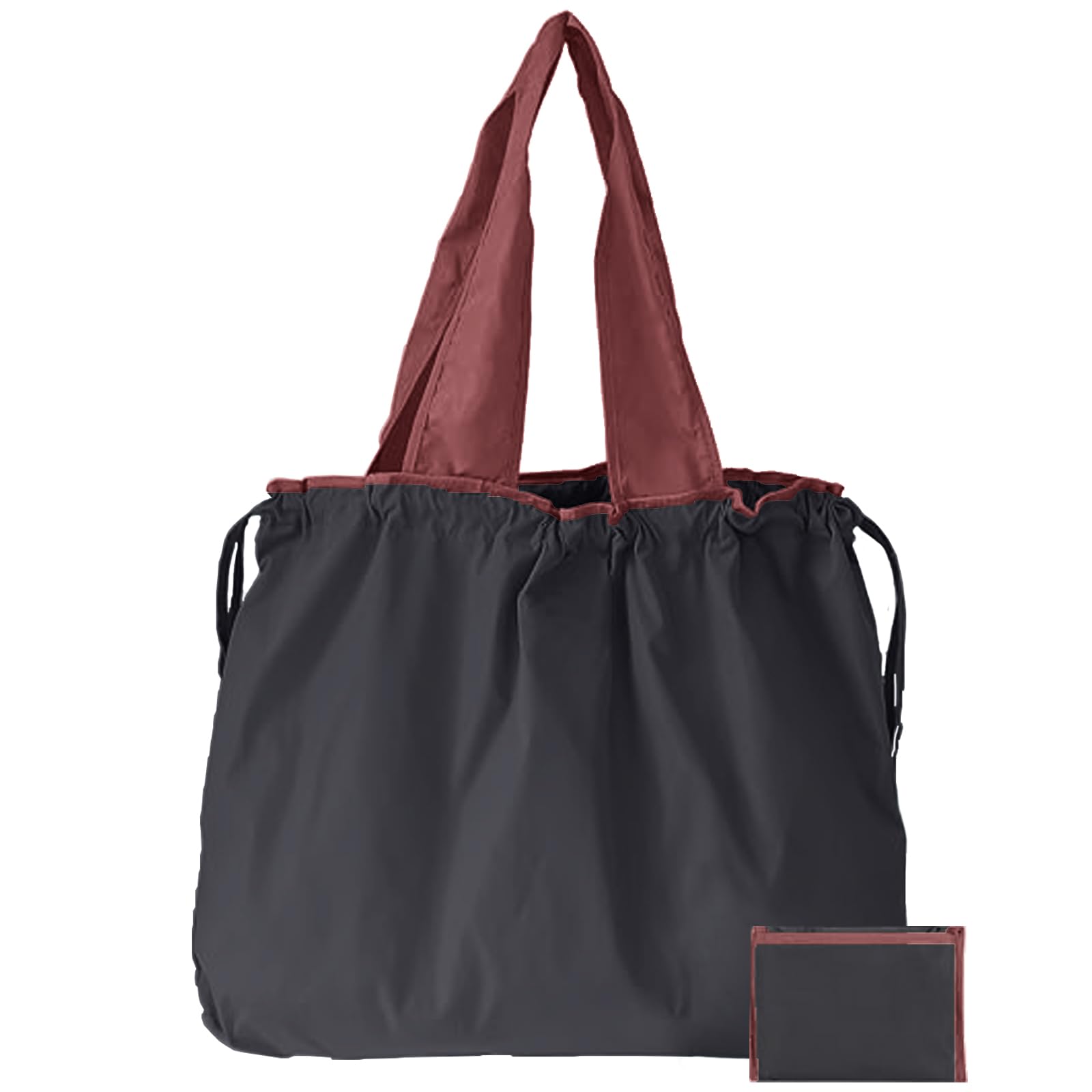 GFYFYZ Foldable Large Reusable Shopping Bag, Black, Unisex-Adults