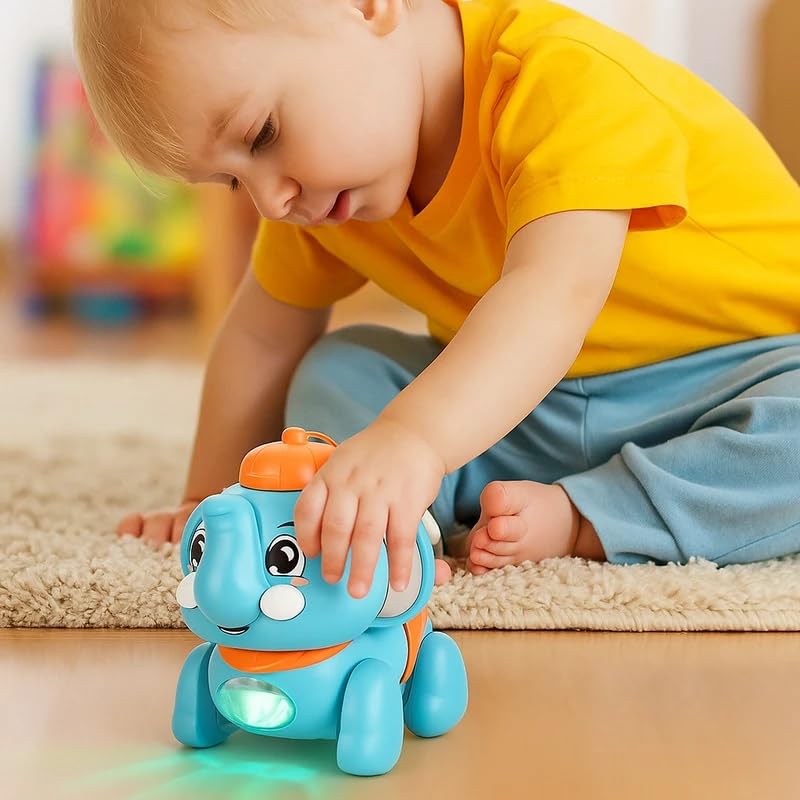Image of Jack Royal Battery Operated Walking Elephant Funny Toy with Light and Sound for Kids (Multicolour)