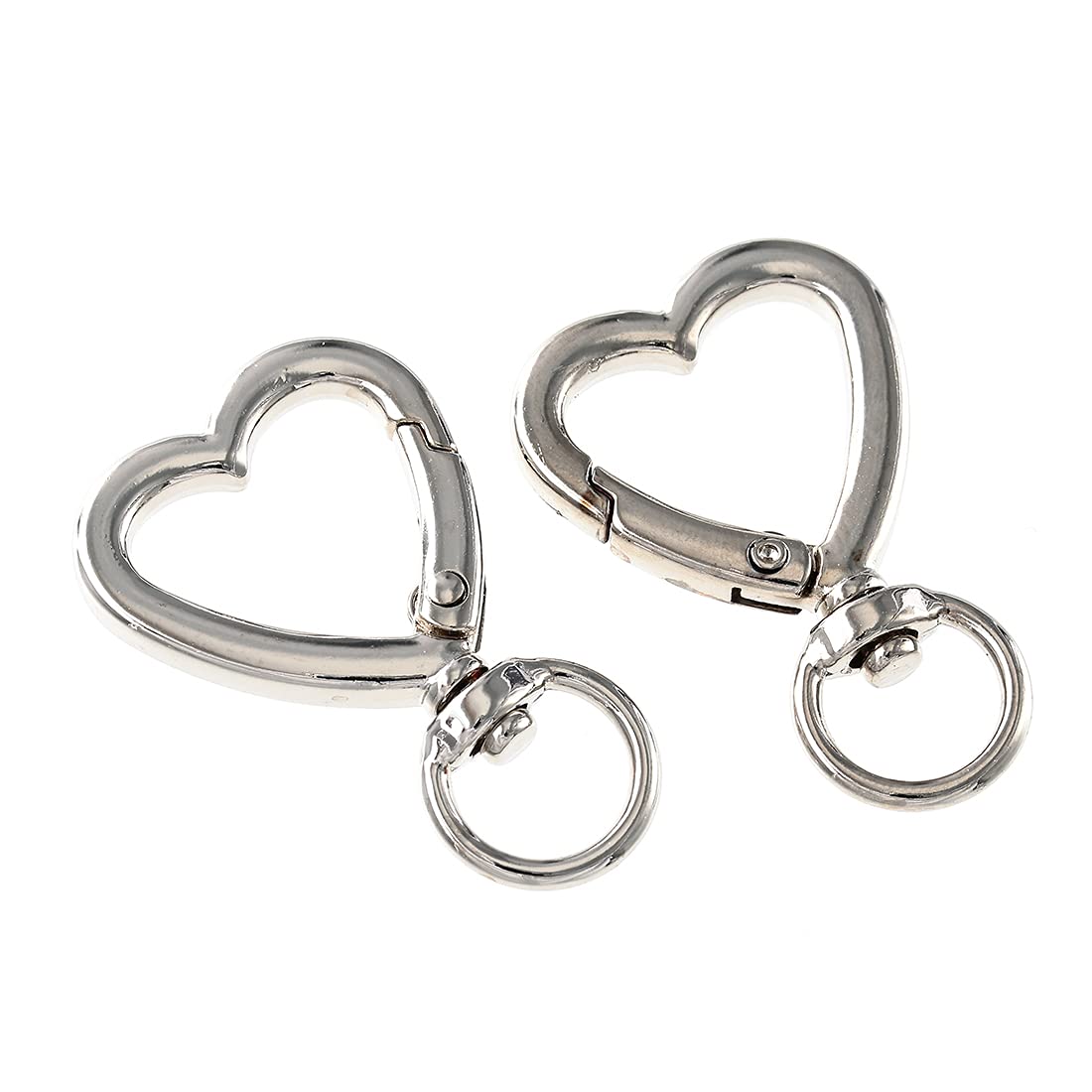 Amazon | ファイニエ カラビナ ハート シルバー 20個 丸形 回転