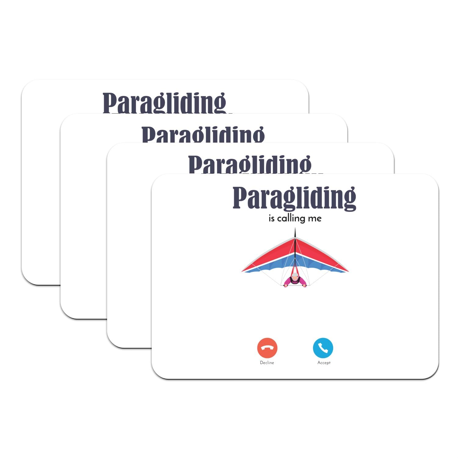 Sets de table de parapente en caoutchouc antidérapant grand format lot de 4 pièces
