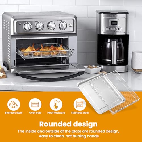 Image of Air Fryer Tray Replacement for Cuisinart TOA-60 TOA-65 TOA-70 Toaster oven tray, 12.4 inchx11 inchAir Fryer Basket and air fryer tray pan, Dishwasher Safe