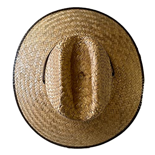 Kids Double Weaved Hard Shell Shade Hat Wide Brim Fit Boys and Girls Straw Hat Kids Life Guard Hat Beige4