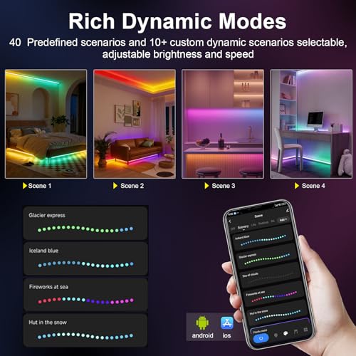 Tira de LED RGB COB 25M con Control WiFi Tuya miniatura 3