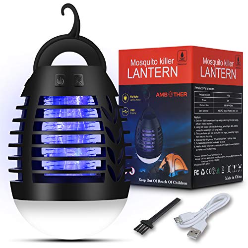 AMBOTHER Electric Mosquito Killer Mosquito Lamp Built in High Voltage USB Powered Trap