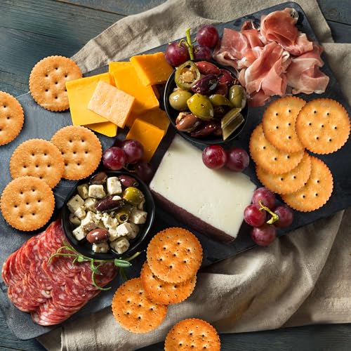 Image of RITZ Fresh Stacks Original, Everything, and Garlic Butter Crackers Variety Pack, Travel Snacks, 8.85 oz (6 Multi Snack Packs) (Pack of 2)