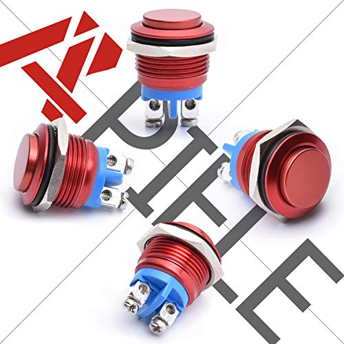 Snapklik.com : APIELE 16mm Momentary Push Button Switch High Round Cap ...