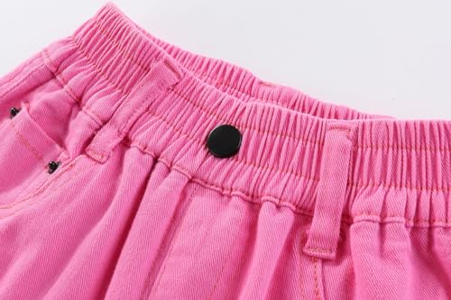 Peacolate 2-7Years Spring Autumn Summer Little Baby Girls Jeans Colorful Denim Trousers Cowboy Pants3