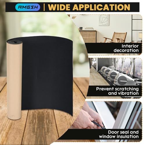 Image of Sponge Neoprene with Adhesive Foam Rubber Sheet, 1 /16 inch Thick X 12 inch Wide X 54 inch Long Padding Gaskets,Crafts for Weather proofing or Stripping DIY Gasket or Sealing Material