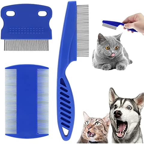 Hundekatzen Läusekamm, 3 Stücke Pflegekamm Haustier Cover
