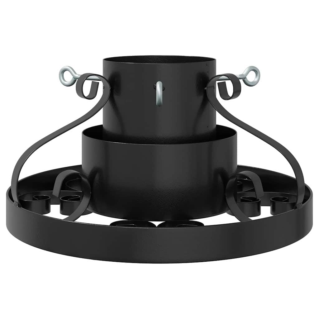 Soporte para árbol de Navidad, acero negro, 40 x 40 x 21 cm, con tecnología de tracción y depósito de agua para árbol de Navidad, interior y exterior, antivuelco, moderno, estable, para día