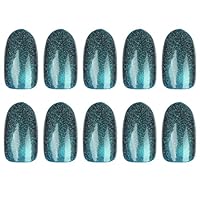 Amazon | THCEVRLA ネイルチップ - シャンパンオーバル 手作りネイル