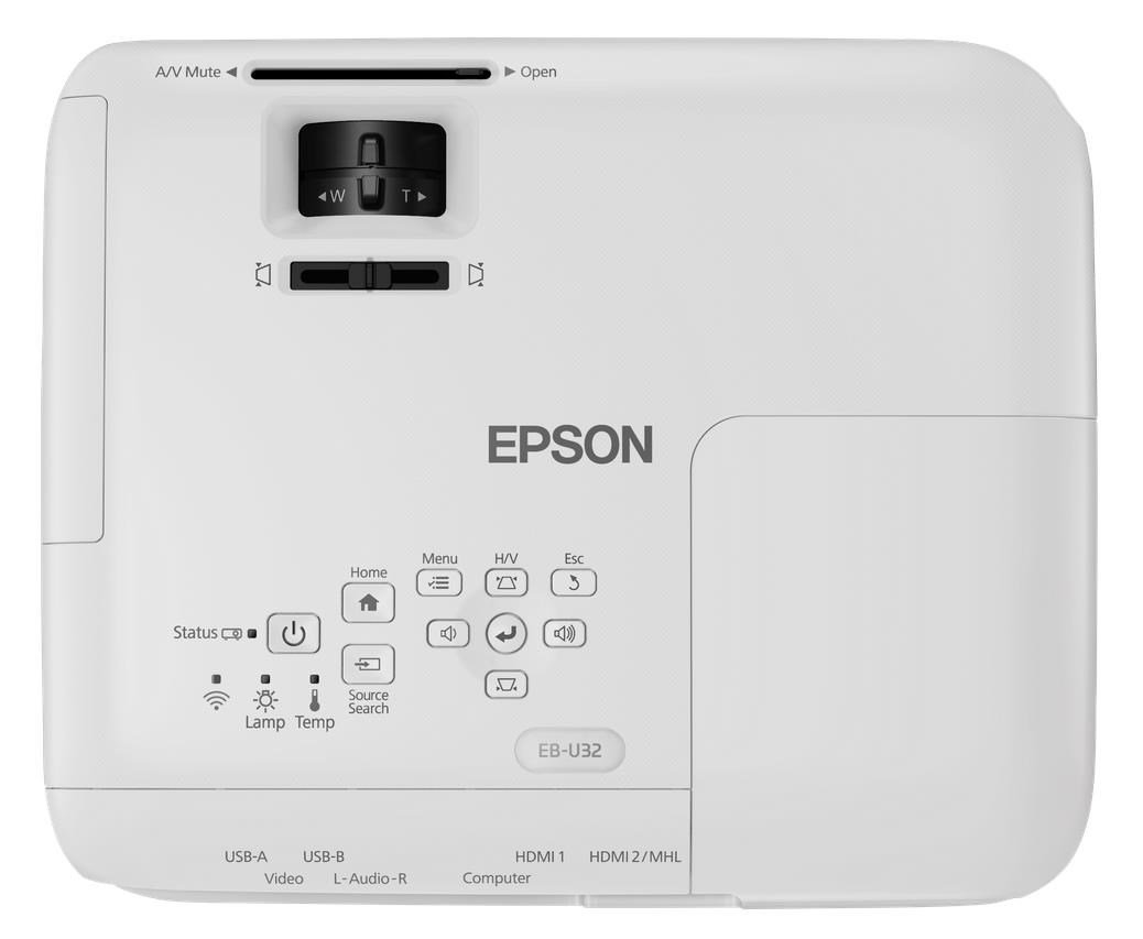 Epson EB-U32 vidéo-projecteur 3200 ANSI lumens 3LCD WUXGA (1920x1200) Projecteur de bureau Blanc - Vidéo-projecteurs (3200 ANSI lumens, 3LCD, WUXGA (1920x1200), 15000:1, 16:10, 762 - 7620 mm (30 - 300"))
