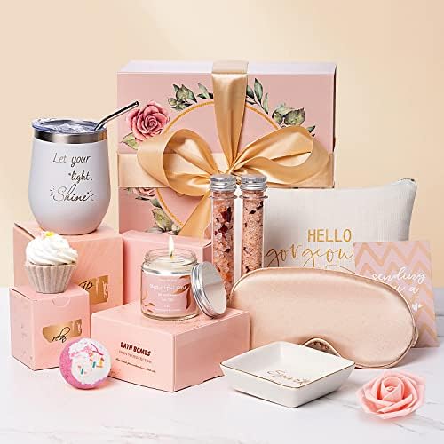 Gifts Box for Women Unique Self Care Gift Ideas Birthday Gifts for Mom Best Friend Gift Basket Female Her Sister Girlfriend Wife Personalized Thinking of You Relaxation Package Get Well Soon Gifts