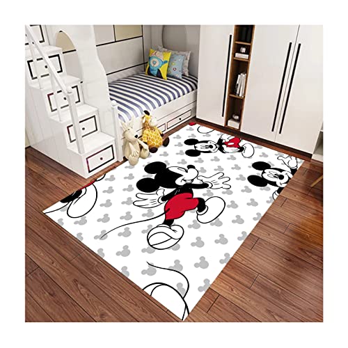 Ttedoye Alfombra De La Sala De Estar, Alfombra De Área 3D Mickey Mouse De Dibujos Animados Alfombra rectángulo 3D, Alfombra Antideslizante, Alfombras De La Habitación De Los Niños Cover