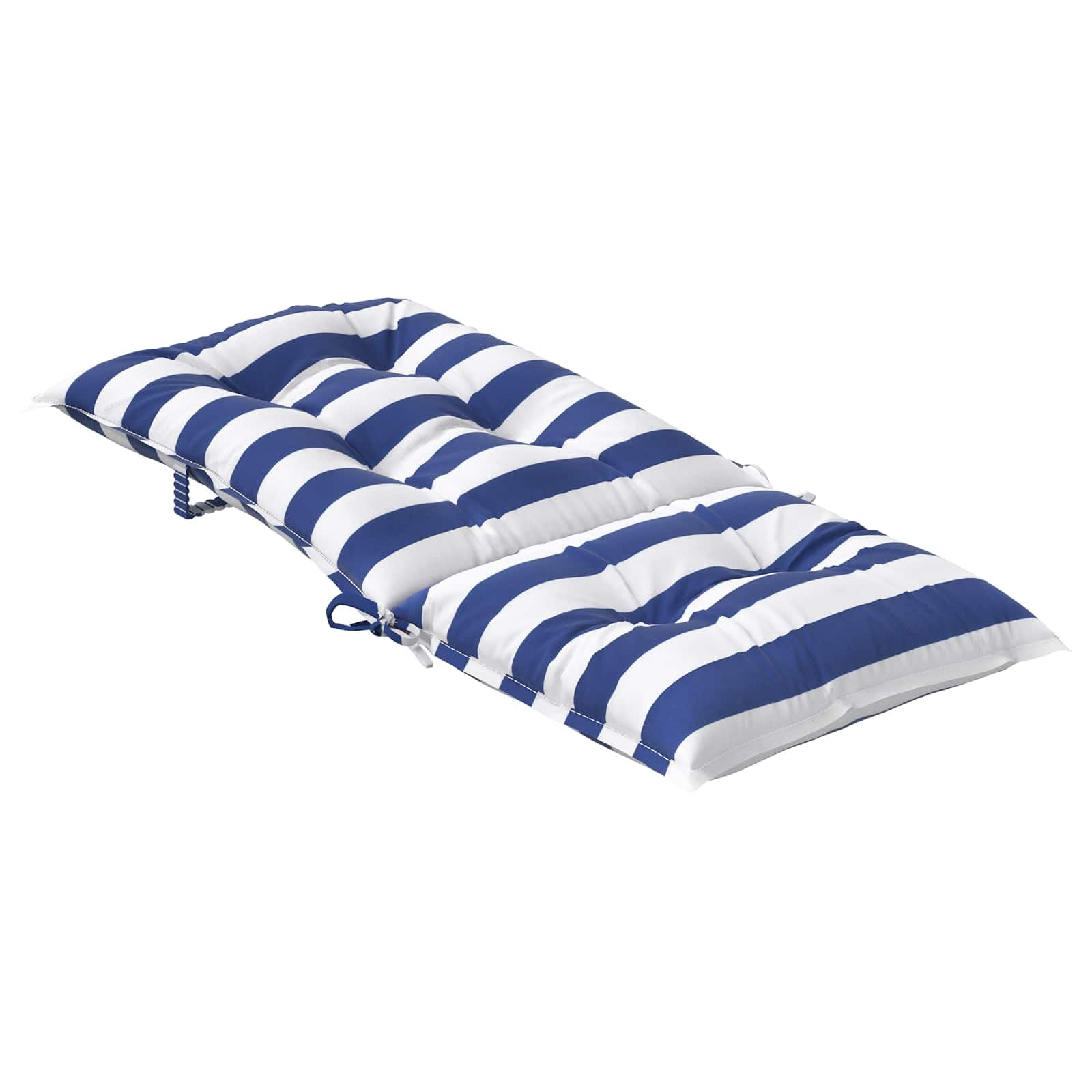 Set di 6 cuscini per esterni, 120 x 50 x 7 cm, in tessuto, con fasce elastiche, per giardino, terrazza, balcone, antiscivolo e lavabile, ergonomici per sedia, sgabello, ufficio, sedia a
