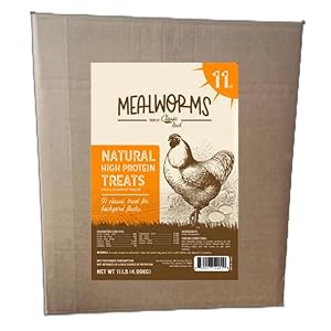 11LB Dried Mealworms for Chicken Hen Birds Ducks Fish Hedgehogs Lizards Reptiles Meal Worms, Dried mealworms for Birds, Feeder Meal Worms,Flock Party