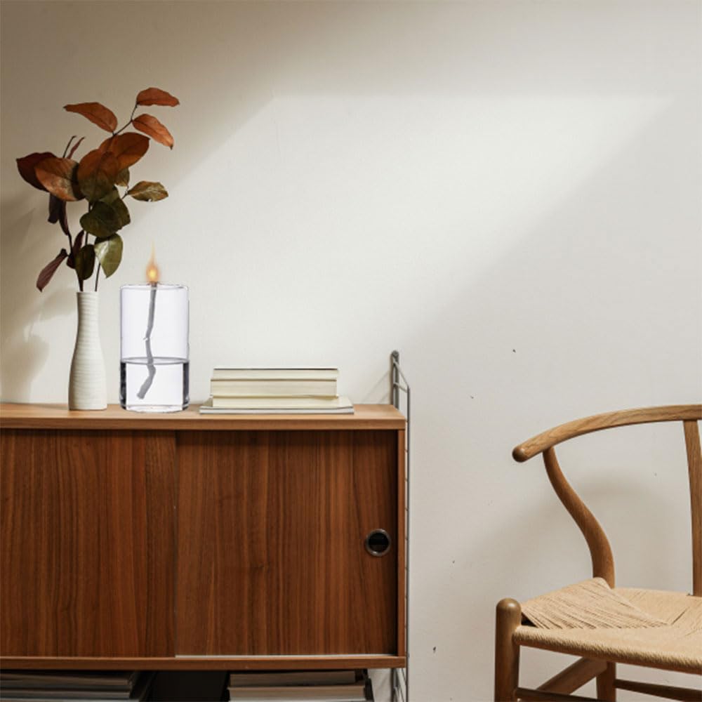 Lampade a cherosene in vetro semplici - Lampade a olio per uso interno Lanterna a olio di grandi dimensioni Illuminazione di emergenza Lanterna a olio portatile per campeggio domestico