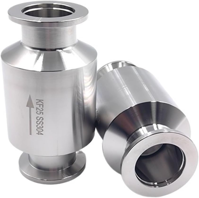 1pc 304 Stainless Steel Tri Clamp Sanitary Vacuum Inline One-way Check Valve, KF16 KF25 KF40 KF50 Suitable Vacuum Piping(KF25)