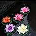 Pomeat 5 Pcs Floating Artificial Lotus Flowers Decor Floating Pond Decor Water Lily Home Decoration
