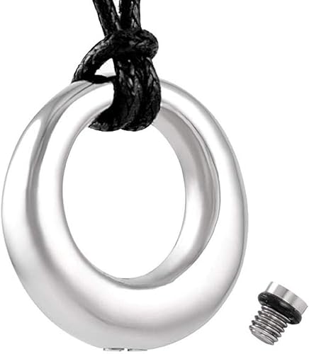 OIJH - Urnas para perro, colgante de cenizas, colgante de urna de acero inoxidable 316L para joyería funeraria de mascotas humanas