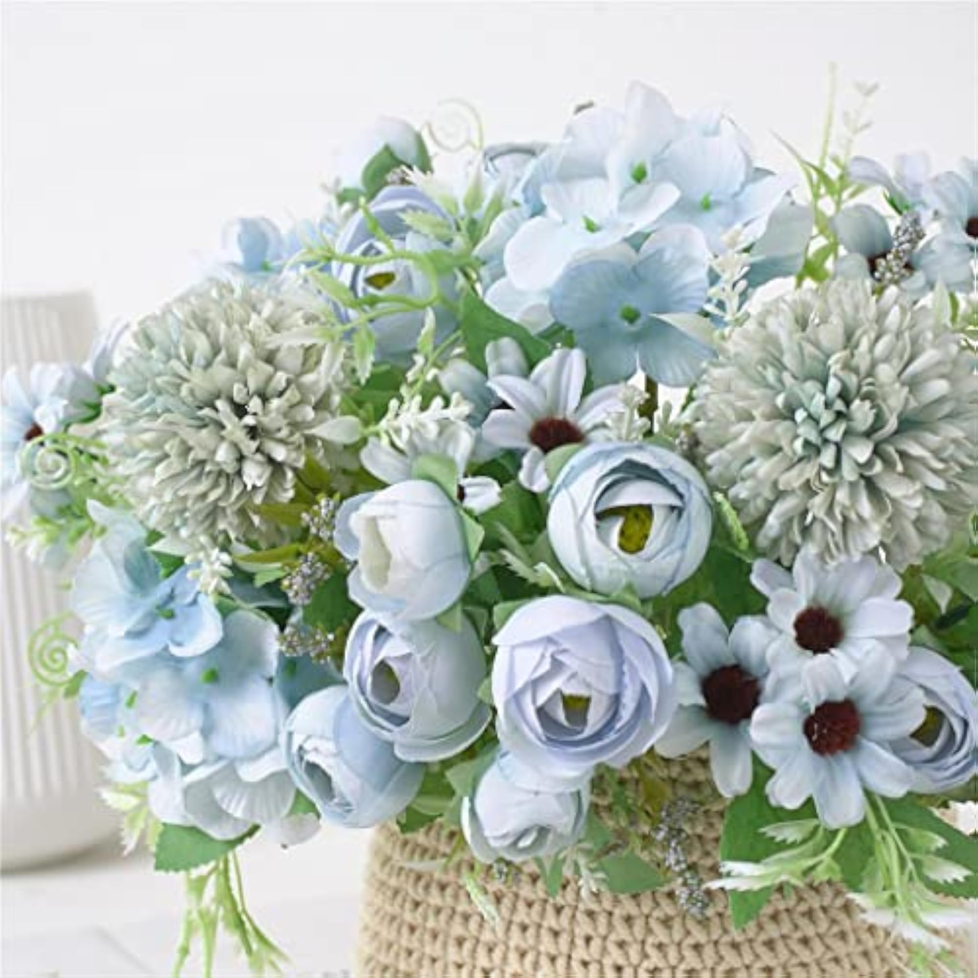 Artificial Bracketplant Hanging Garland, Blue Decor
