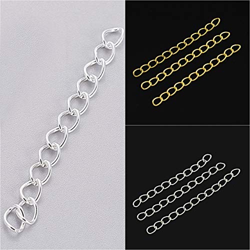 Perlin -100 Strands Metal Twist Chain - Twist Chain for Necklace Anklet, Bracelet, 5.5x3.5mm Link Chain (Gold) - Image 3