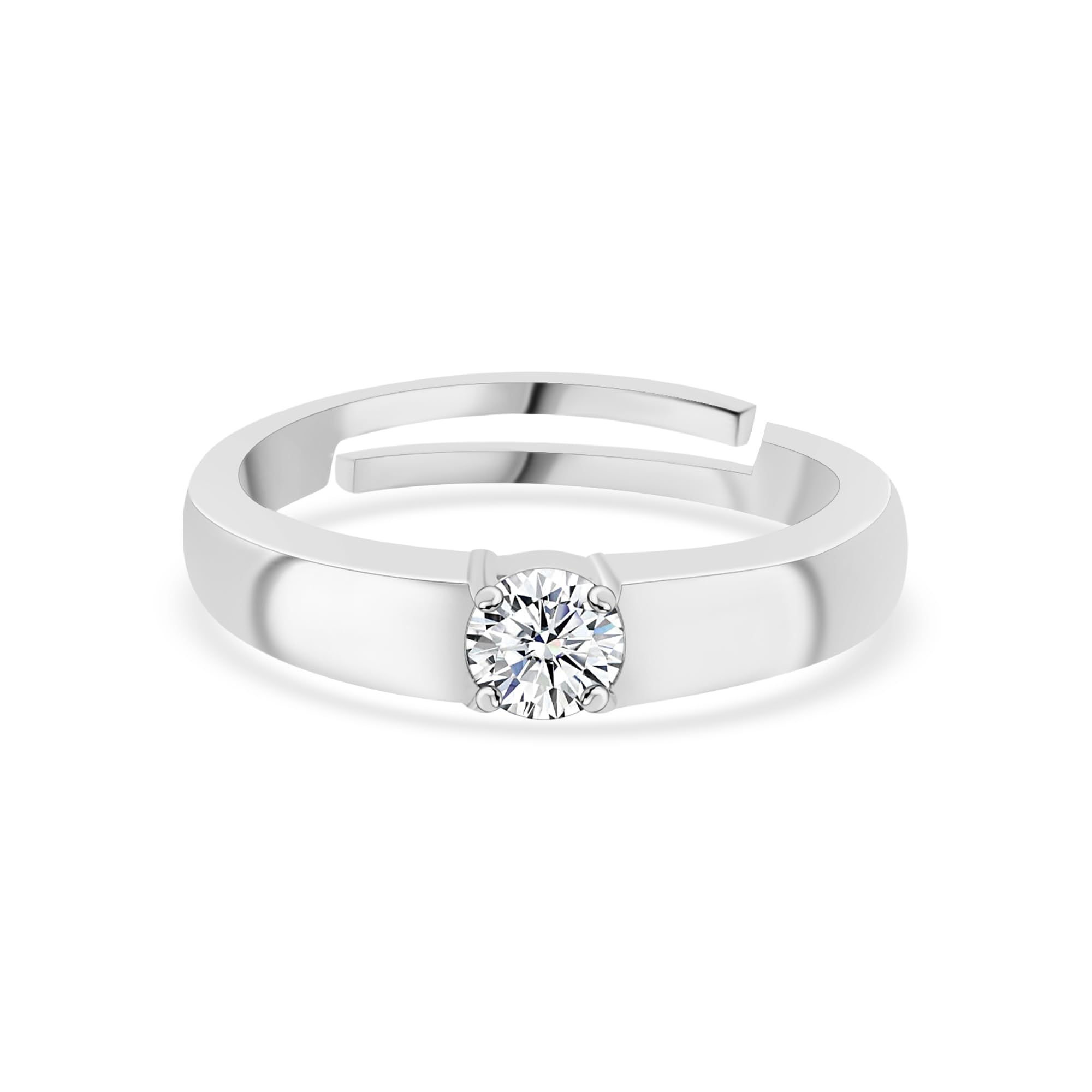 Ornate Jewels 925 Silver Solitaire Adjustable Rings | Ring for Men | With Certificate of Authenticity and 925 Stamp | Life-time Warranty* (B0BVV5R6WL) Amazon Price History, Amazon Price Tracker