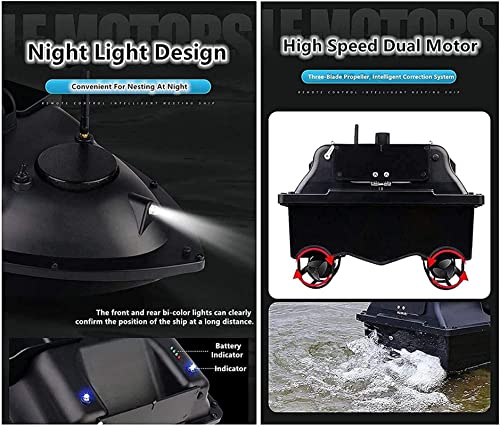 Fischfinder bateau à appâts RC de 2kg avec GPS-5200mAh intégré - 3