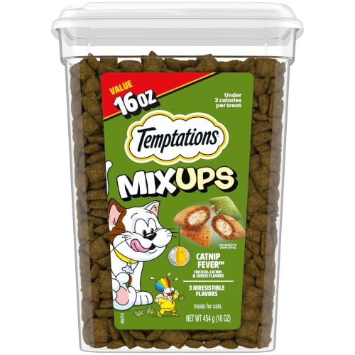 Temptations MixUps Crunchy and Soft Cat Treats, Catnip Fever, 16 oz - image 1