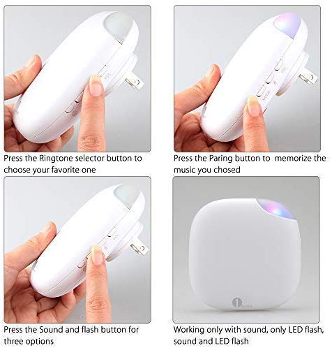 image for 1byone Wireless Doorbell Chime Waterproof Door Bell Kit, 36 Melodies, 