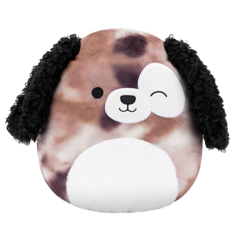 Squishmallows Original 12-Inch Zerdan the Brown Marbled Dog