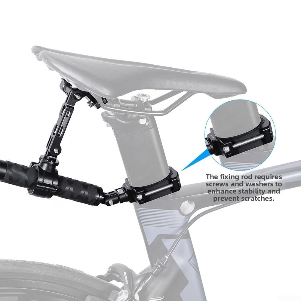 Supporto da bici in lega di alluminio per action camera, asta di estensione regolabile fino a 112,5 cm, selfie stabile in terza persona per Insta360 e DJI,
