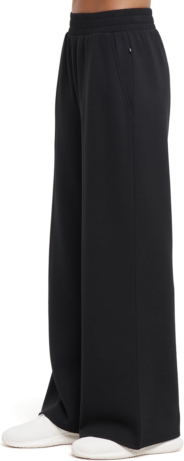 Marika Womens Sage Wide Leg Pleated Active Pant - Image 3