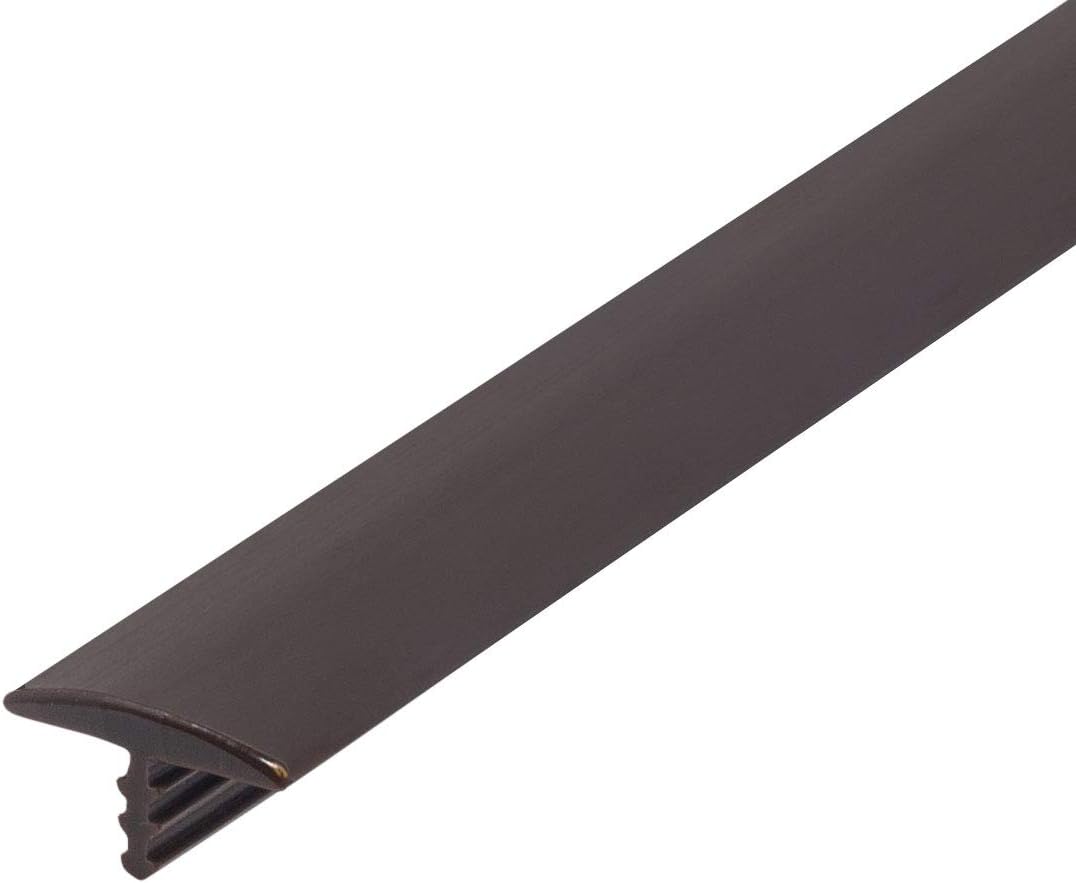 Outwater Plastic T-molding 1/2 Inch Dark Chocolate Brown Flexible Polyethylene Center Barb Tee Moulding 250 Foot Coil