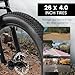 Ecarpat 26x4 Inch Full Suspension Mountain Bike, 21 Speeds Dual Disc Brake, Men Women Steel Mountain Bike, Adult Trail Beach Snow Commuter City Bikes