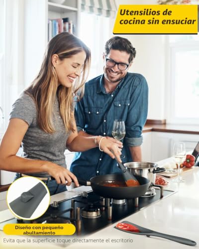 Cucharas de cocina para utensilios antiadherentes en pack de 2 unidades multifunción 5