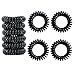 Produktbild 20 Stück Spiral Haargummis, Telefonkabel haargummi elastisch Haarband, Spirale Telefonkabel Anti Spliss Zopfgummi Fitness Haarband Spiral Haargummi für Damen und Mädchen - Schwarz, 3cm