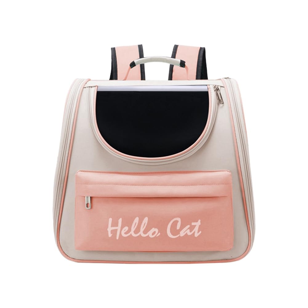 Sac d'espace portable pour chat rose : transport respirant grand volume