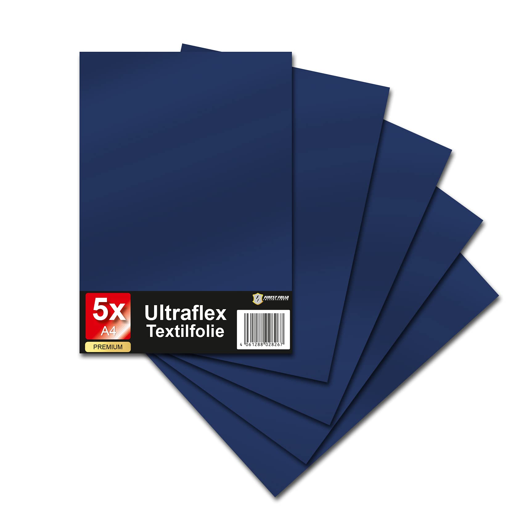 Ultraflex S - Pellicola Per Plotter In 61 Colori, Formato 30x20 Cm, Effetto Opaco Per Tessuti (5 Pezzi)